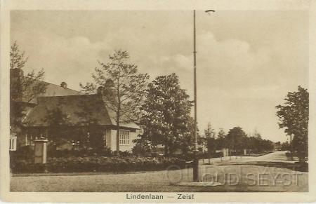 Lindenlaan-1928-001.jpg - Lindenlaan hoek Verlengde Slotlaan met rechts het Christelijk Lyceum. Gemaakt op 1928.