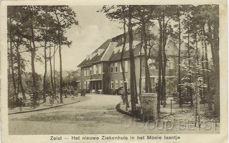 Ziekenhuis,nieuwe-1929-001.jpg - Het nieuwe ziekenhuis in het Mooielaantje. Opening op 20 Juni 1927 - na een verhuizing vanaf de Krullelaan, hoek Woudenbergseweg (nr. 42). Gemaakt op 1929.