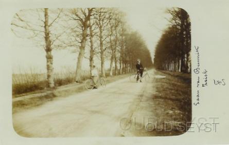 Koelaan-1897-001.jpg - Foto van de Koesteeg ter hoogte van de splitsing met de Tiendweg richting “Wulperhorst”. Op het lege terrein links bevinden zich tegenwoordig de wijken Griffensteijn en Couwenhoven. Foto genomen, vanuit de richting van Bunnik, in 1897.