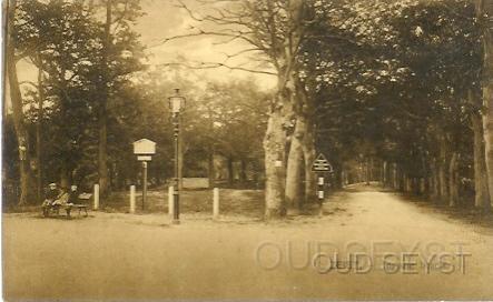 Ingangb.1913-001.jpg - Zicht op het Kerckeboschpad (nu Prins Bernardlaan), hoek Woudenbergscheweg. Met links Hoofdingang Bosch. Foto gemaakt in 1913.